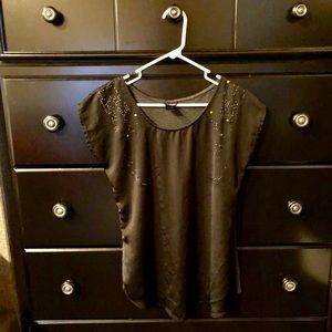Black and grey blouse